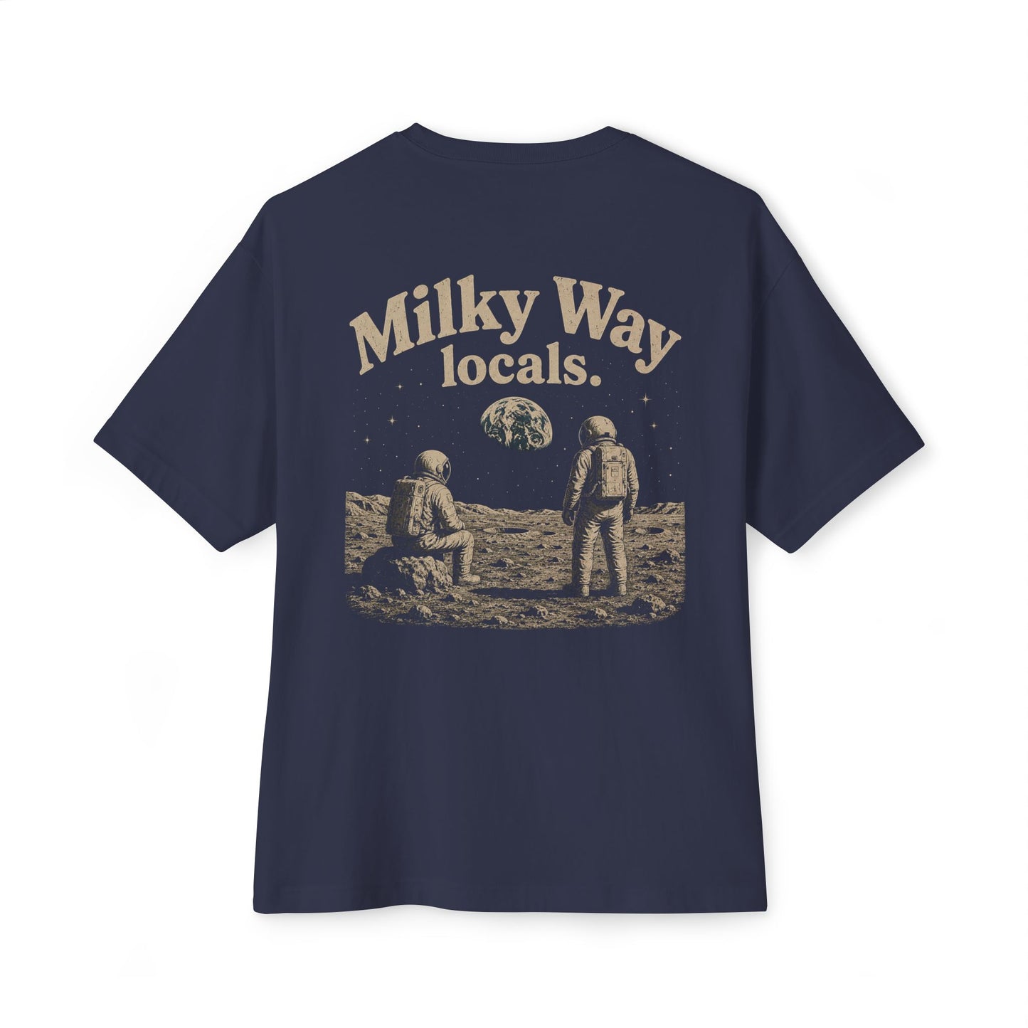 T-Shirt — "Milky Way Locals" Retro Astronaut Graphic Tee