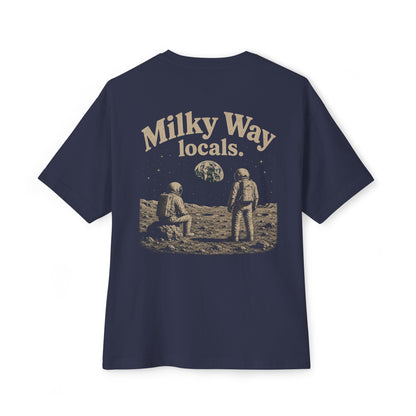 T-Shirt — "Milky Way Locals" Retro Astronaut Graphic Tee