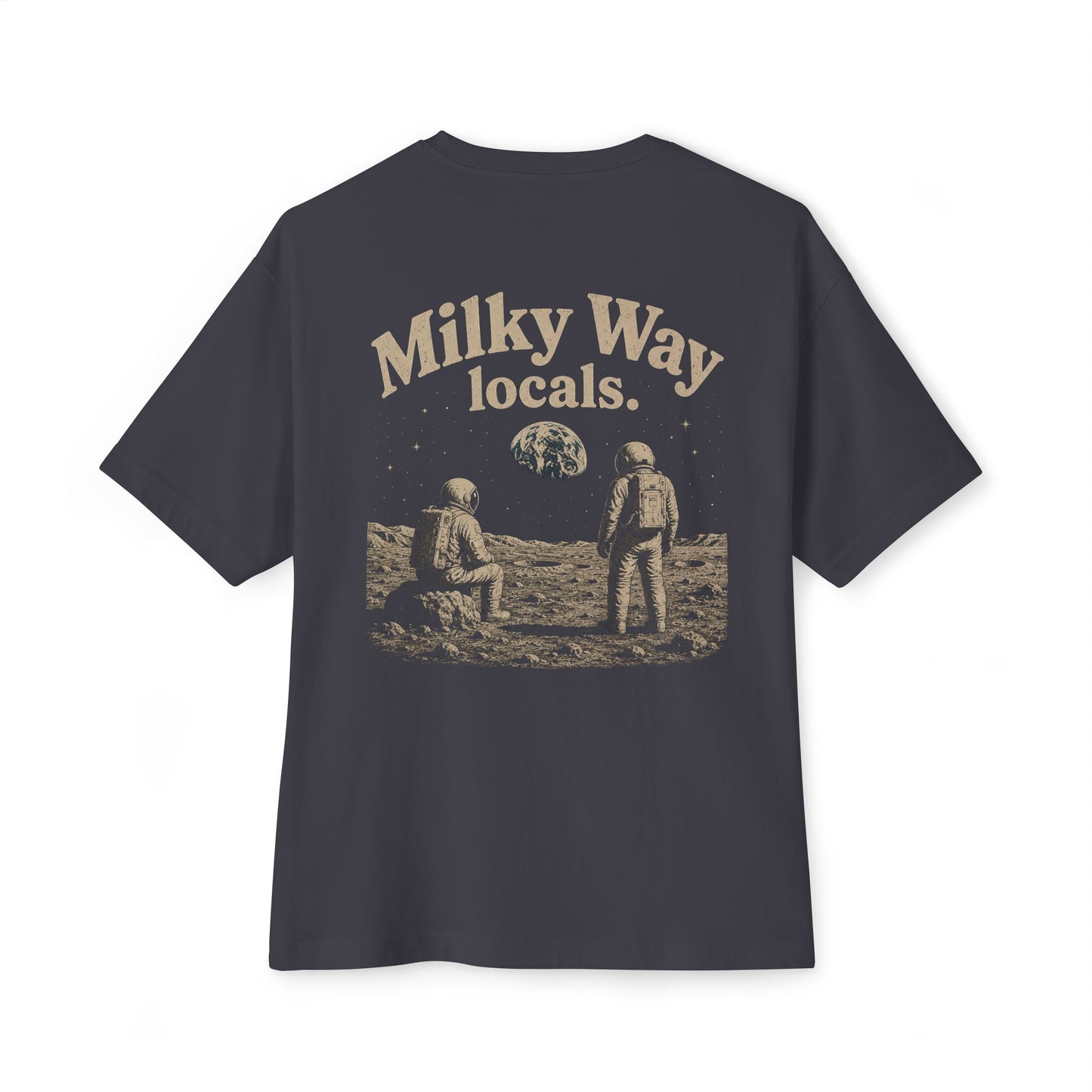 T-Shirt — "Milky Way Locals" Retro Astronaut Graphic Tee