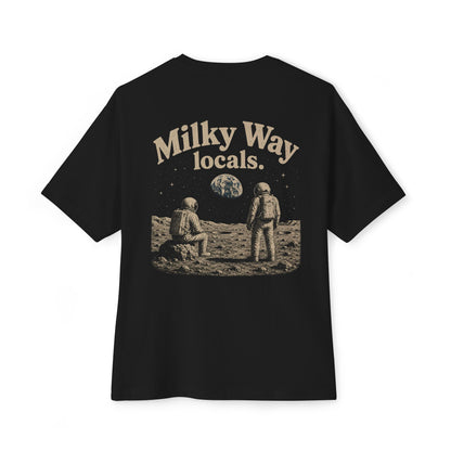 T-Shirt — "Milky Way Locals" Retro Astronaut Graphic Tee