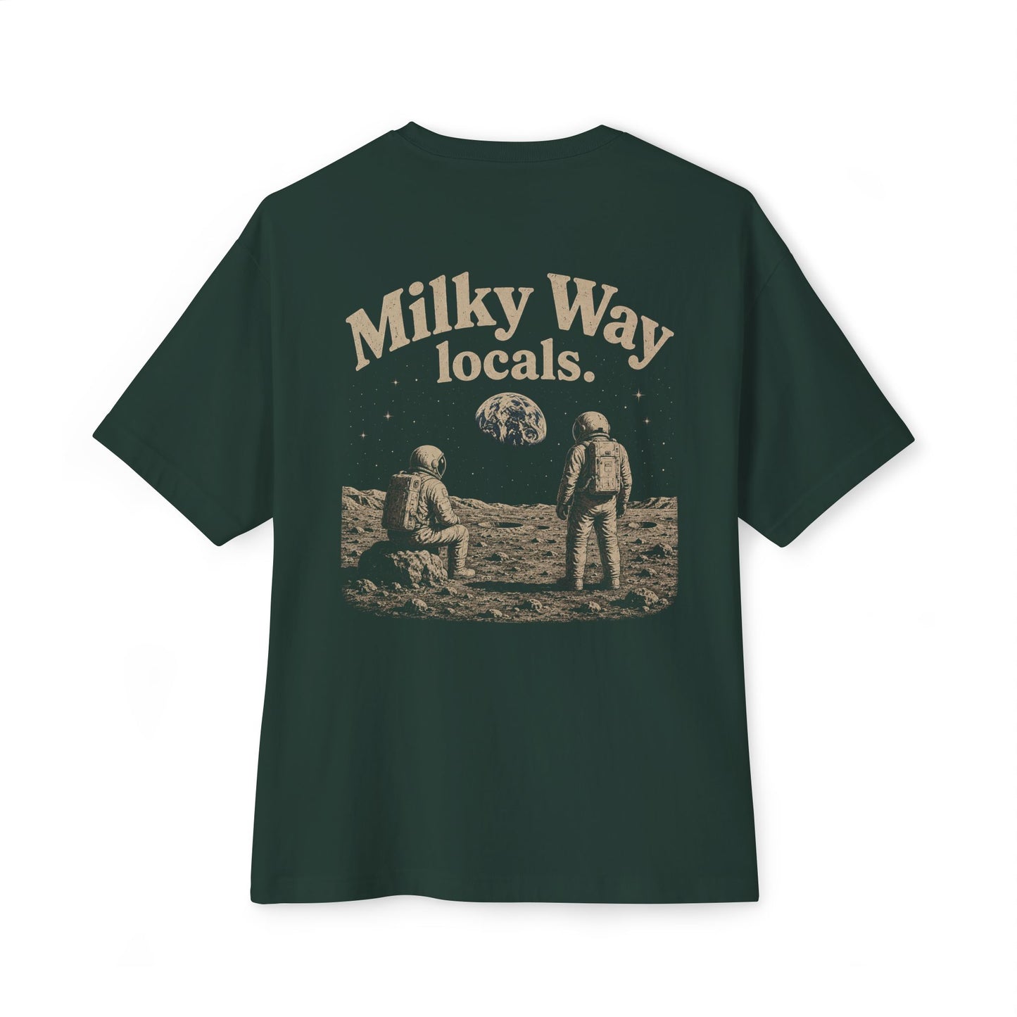 T-Shirt — "Milky Way Locals" Retro Astronaut Graphic Tee