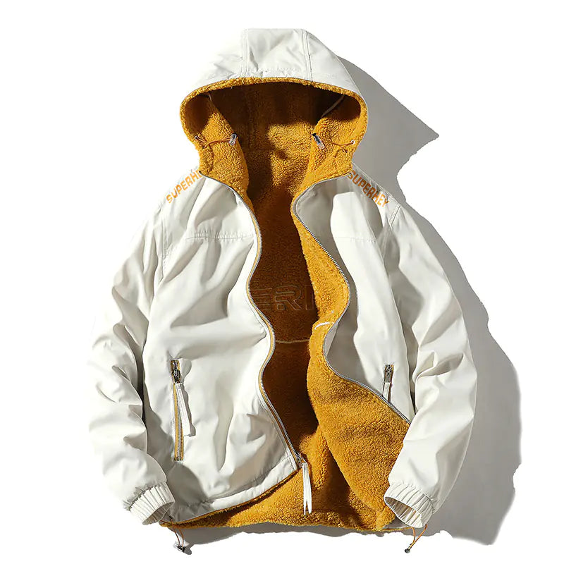 Men's Reversible Hooded Jacket with Lambswool (Autumn/Winter)