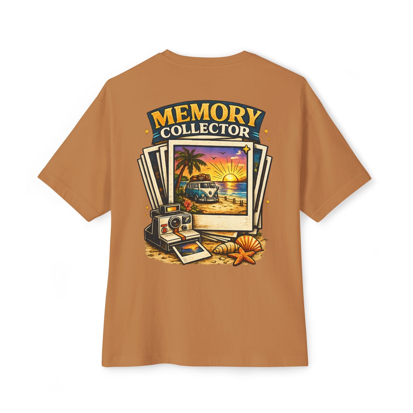 Memory Collector Tee — Vintage Polaroid Beach Graphic T-Shirt