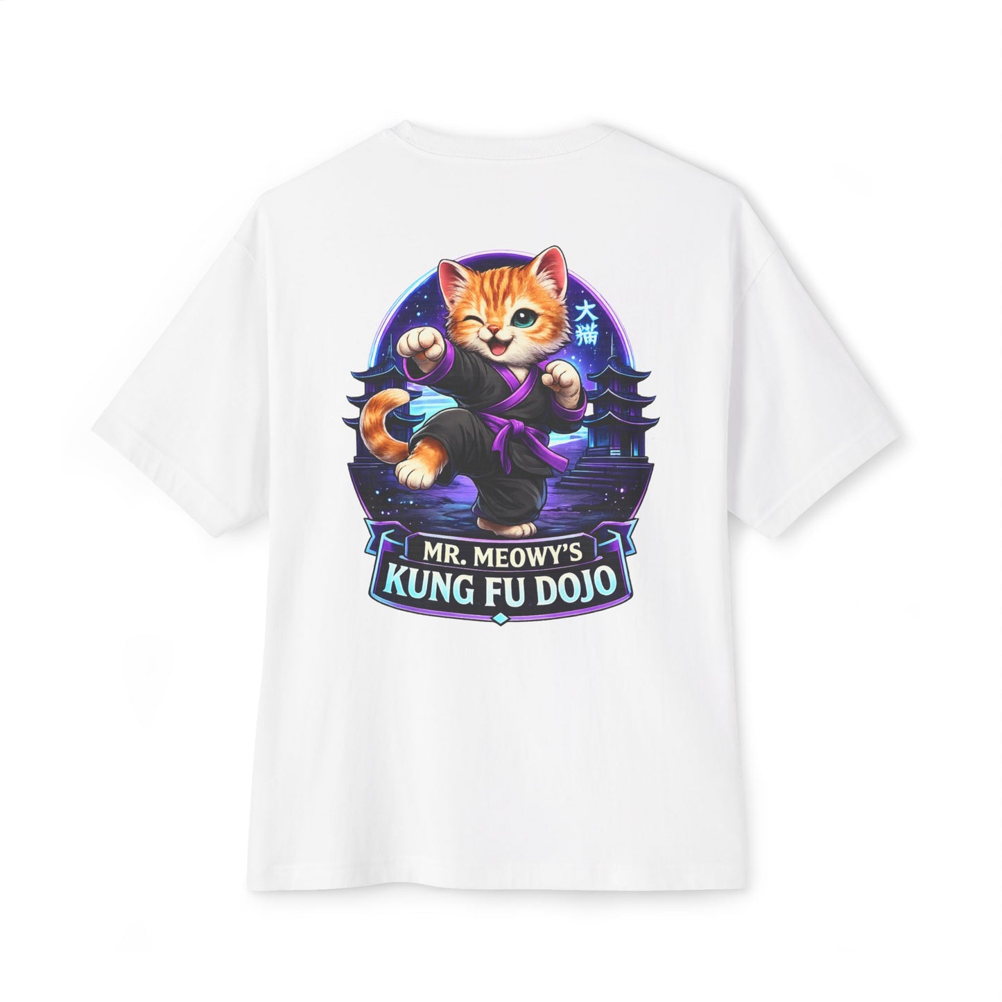 Mr. Meows Kung Fu Dojo Kitten T-Shirt — Cute Martial Arts Cat Tee