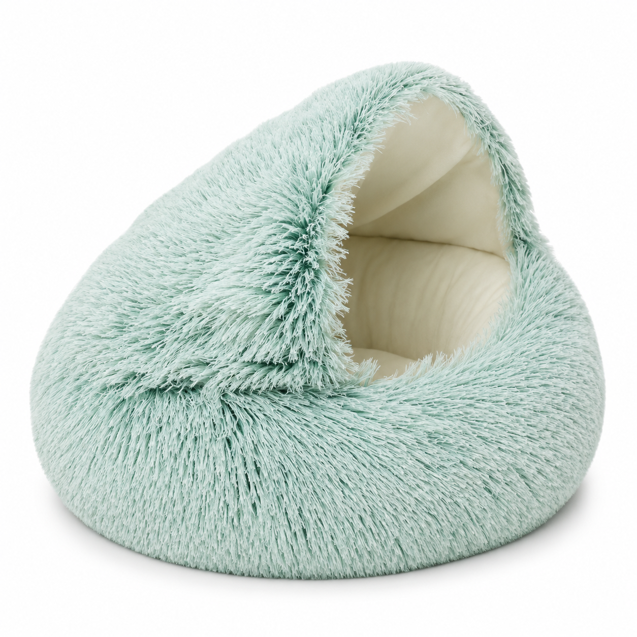 2-in-1 Plush Cat Bed & Cozy Pet Cave – Ultra-Soft Warm Sleeping Nest for Cats, Kittens & Small Dogs